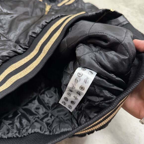 Miami Heat Ultra Game NBA Women’s Quilted Line Zip Jacket Size Medium Gold Black - Picture 8 of 8